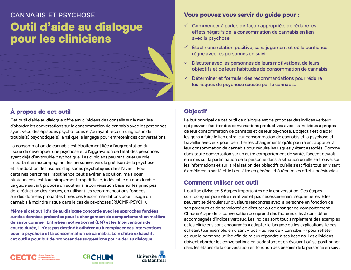 Outil d’aide au dialogue pour les cliniciens